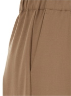 SEMICOUTURE buddy Beige Cropped Pants With Drawstring Waist In Cotton Woman