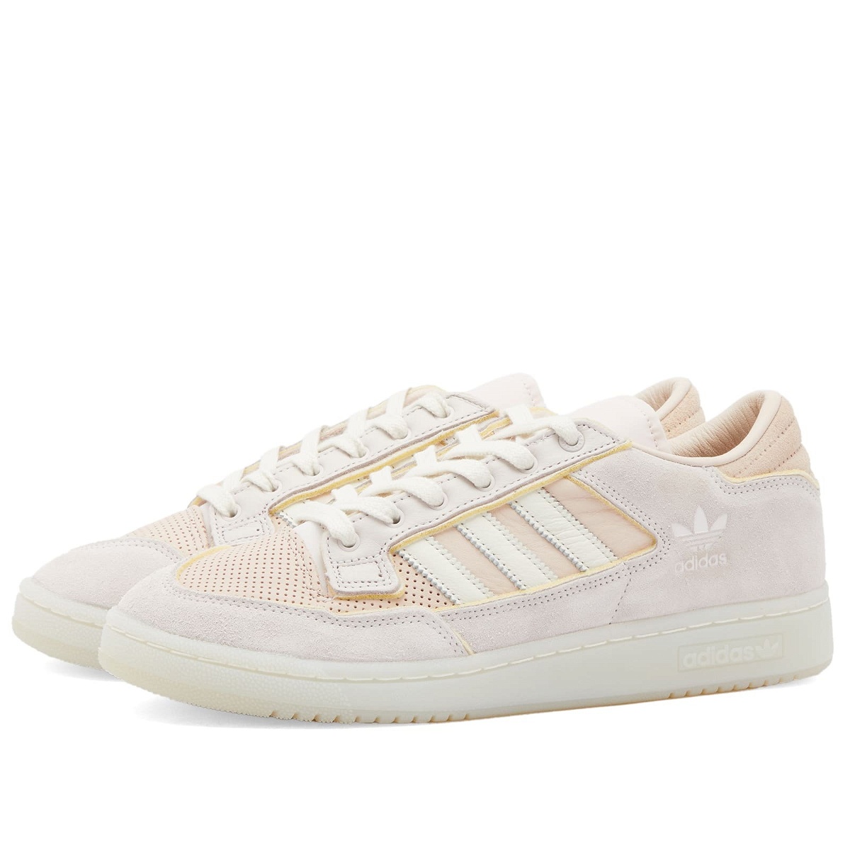 Photo: Adidas Men's x Offspring Centennial Low Sneakers in Off White/Easy Yellow