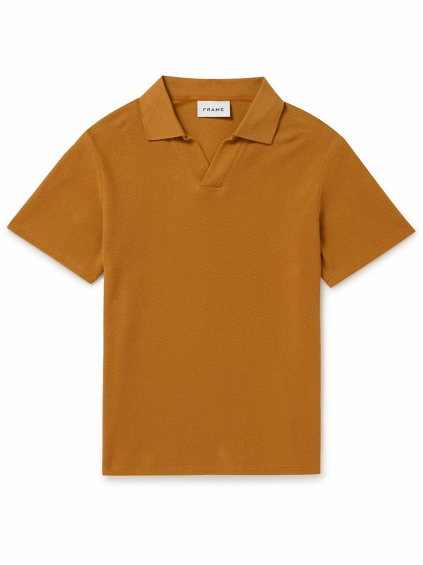 Photo: FRAME - Cotton-Piqué Polo Shirt - Orange