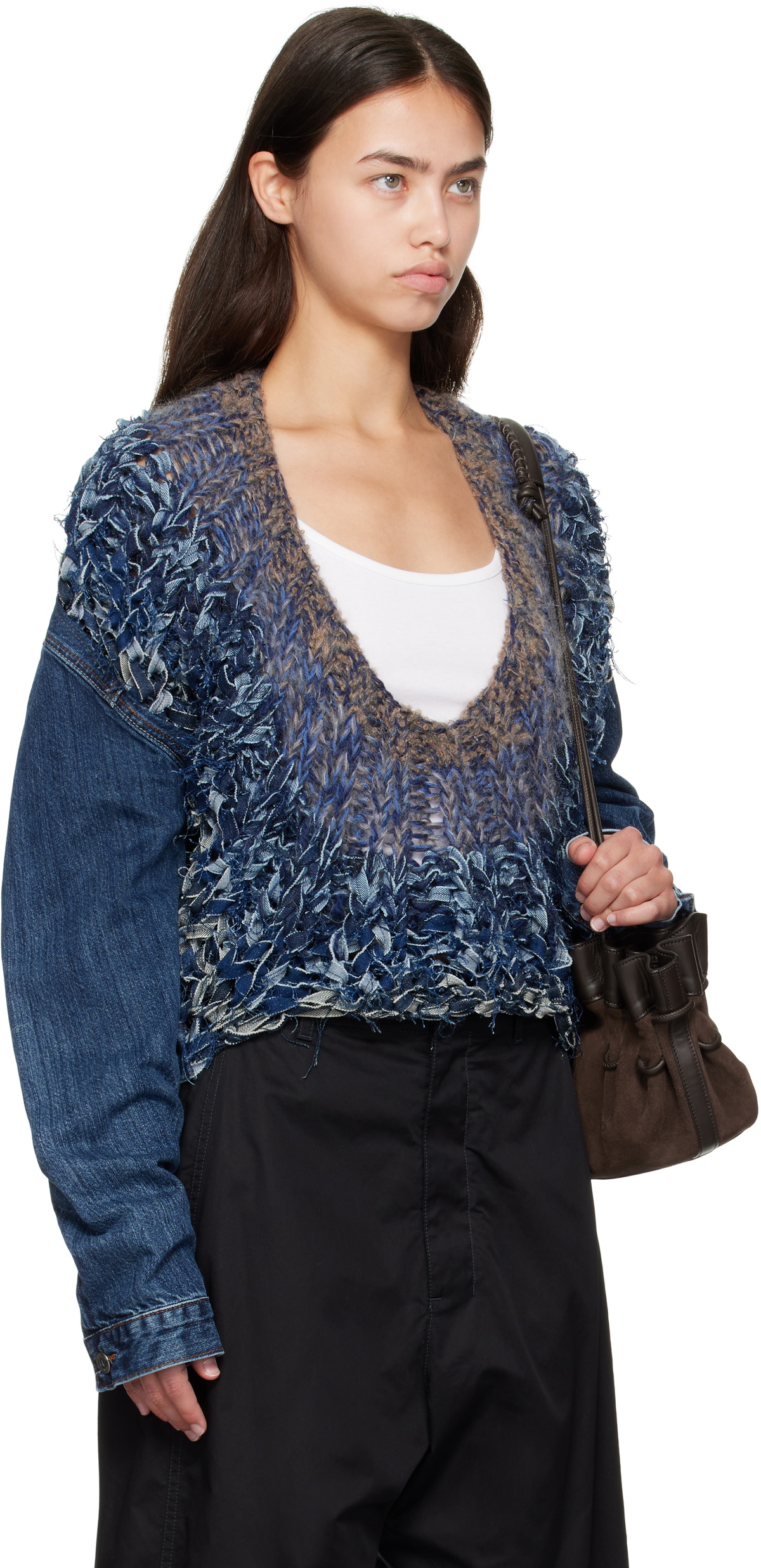 Bless Navy Nº65 Jeanscirclejacket Denim Jacket