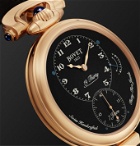 Bovet - 19Thirty Fleurier Hand-Wound 42mm 18-Karat Rose Gold and Leather Watch, Ref. No. NTR0029 - Black