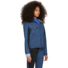 Gosha Rubchinskiy Navy Denim Patchwork Jacket