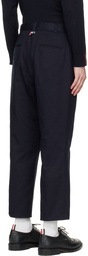 Thom Browne Navy Straight Leg Trousers