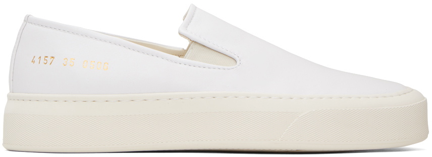 Common Projects White Slip On Sneakers