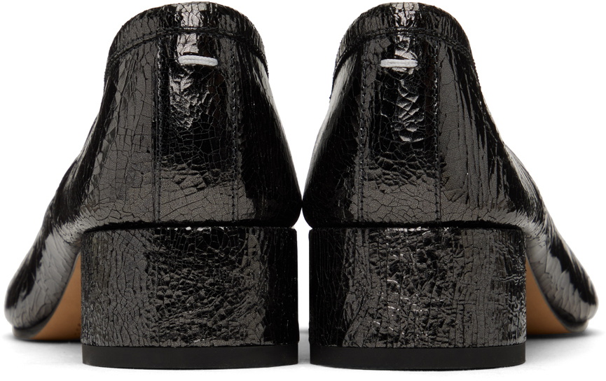 Maison Margiela Gunmetal Tabi Broken Mirror New Ballerina Heels