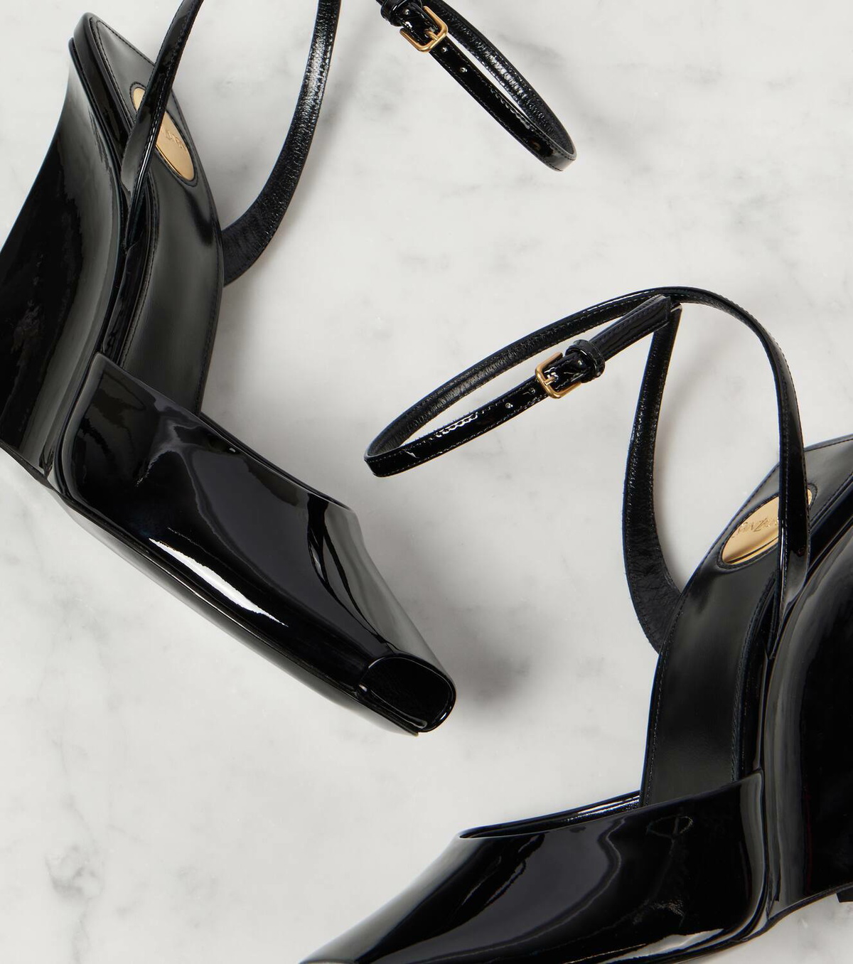 Saint Laurent Scandale patent leather wedge sandals Saint
