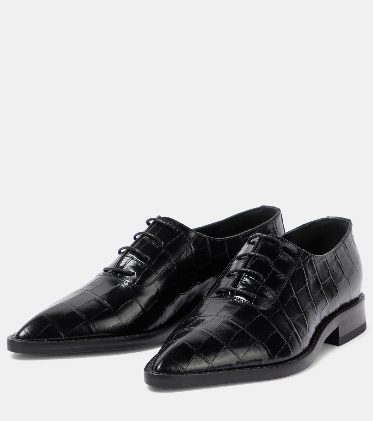 Victoria Beckham Croc-effect leather Derby shoes Victoria Beckham