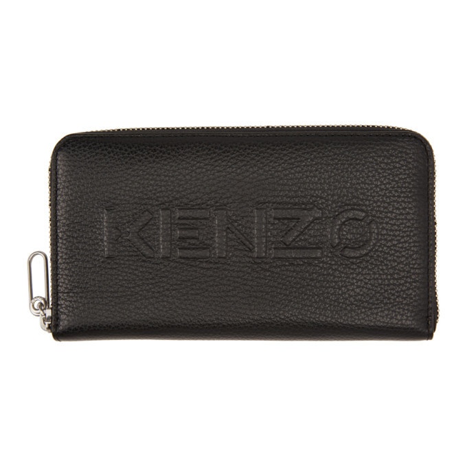 Photo: Kenzo Black Zip Long Imprint Continental Wallet