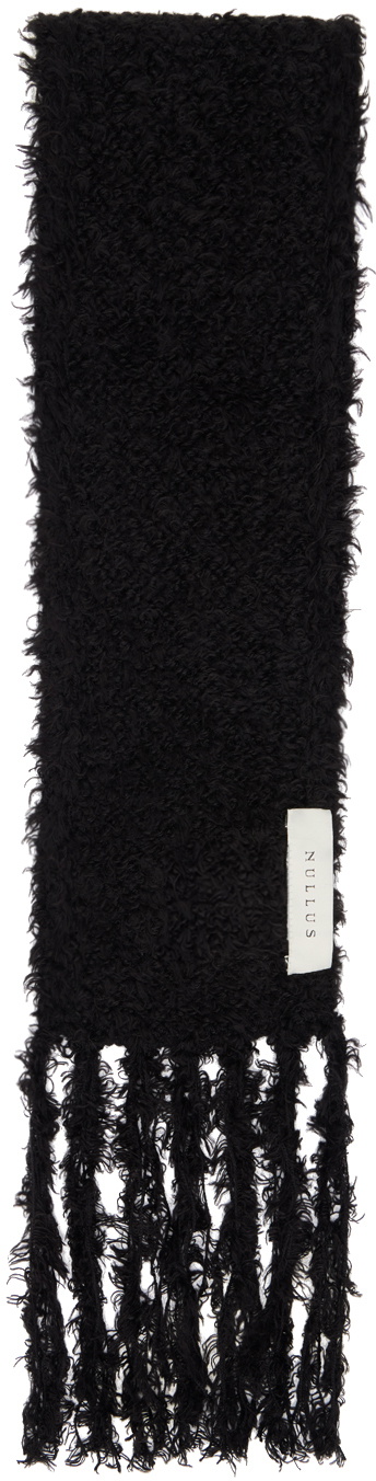 NULLUS Black Mohair Scarf NULLUS