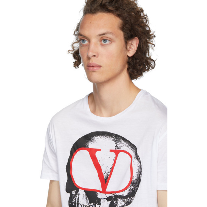 Valentino White Undercover Edition V Skull T-Shirt Valentino