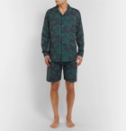 Desmond & Dempsey - Byron Printed Cotton Pyjama Shorts - Men - Green