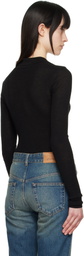 The Frankie Shop Black Solana Polo Bodysuit