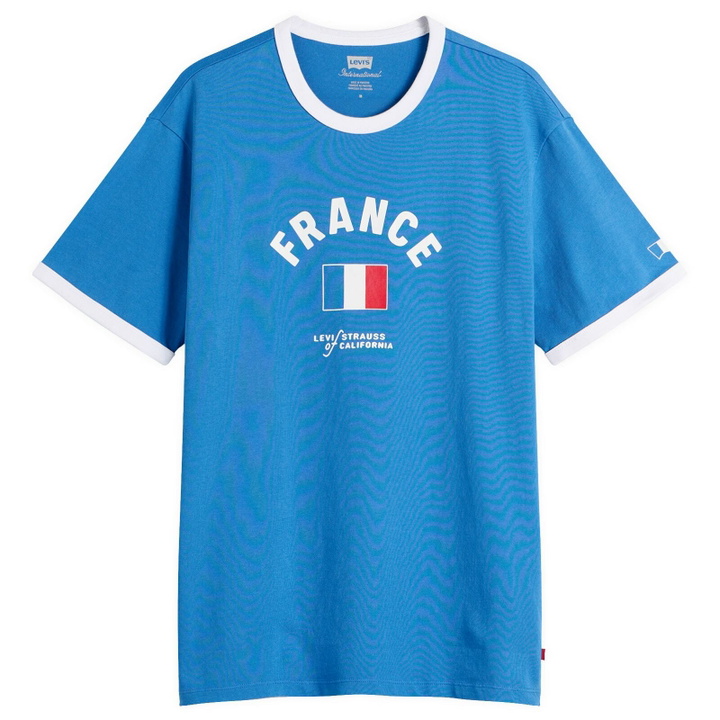 Photo: Levi's Men's France Retro Ringer T-Shirt in Blue