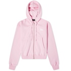 Patta Women's Femme Basic Cropped Zip Up Hooded Sweater in Cradle Pink