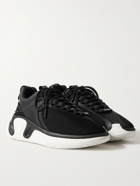 BALMAIN - B-Runner Leather-Trimmed Mesh and Rubber Sneakers - Black