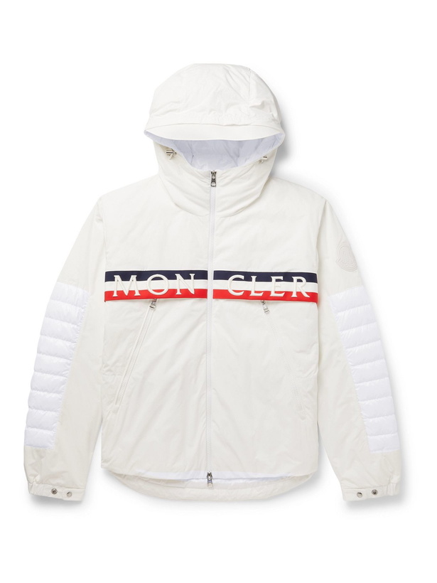 Photo: Moncler - Olargues Logo-Embroidered Quilted Shell Down Hooded Jacket - White