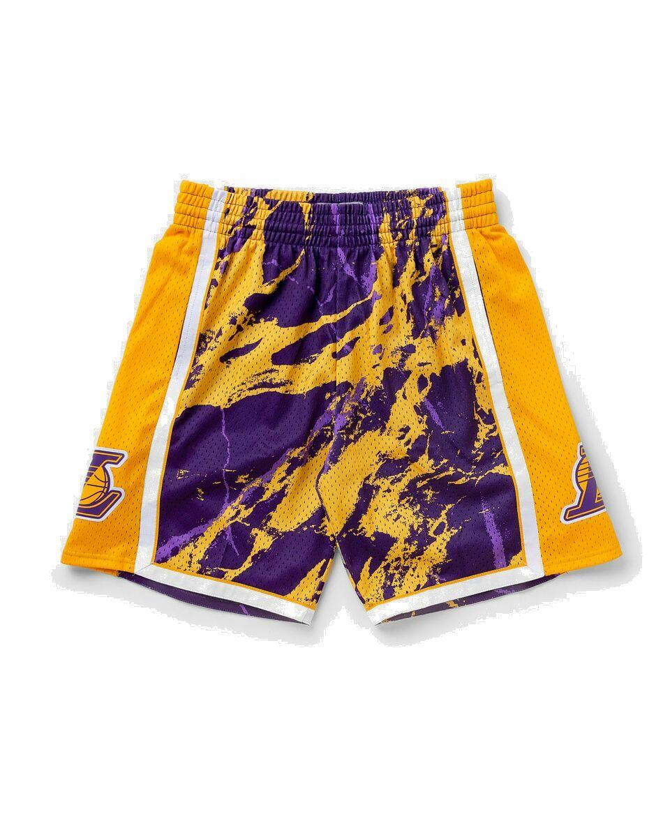 Photo: Mitchell & Ness Nba Team Marble Swingman Shorts Lakers 2009 Multi - Mens - Sport & Team Shorts