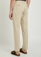 Sunspel Cotton and Linen-blend Tapered-leg Trousers Ecru