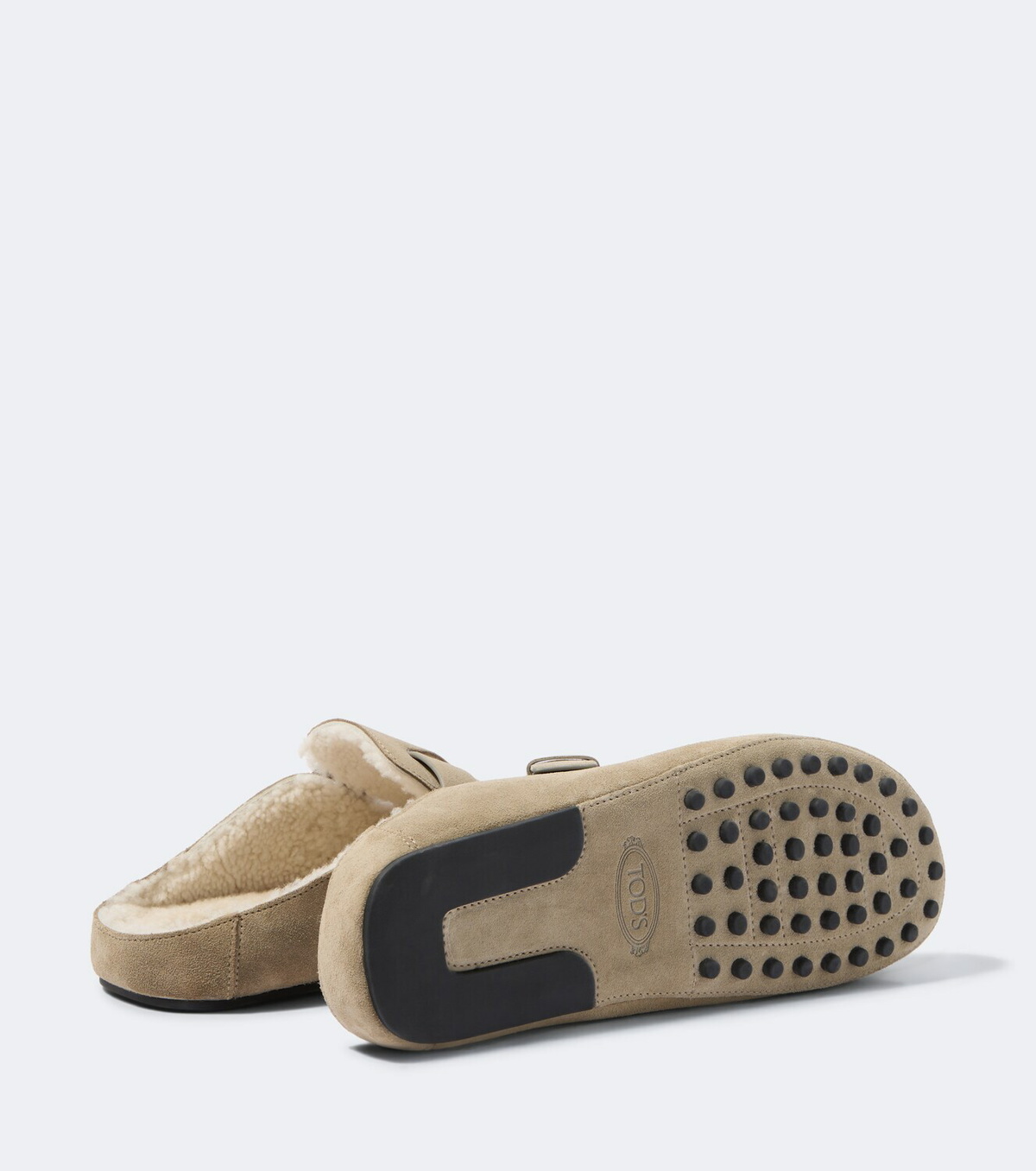 Tod's Gommino® shearling-lined suede mules