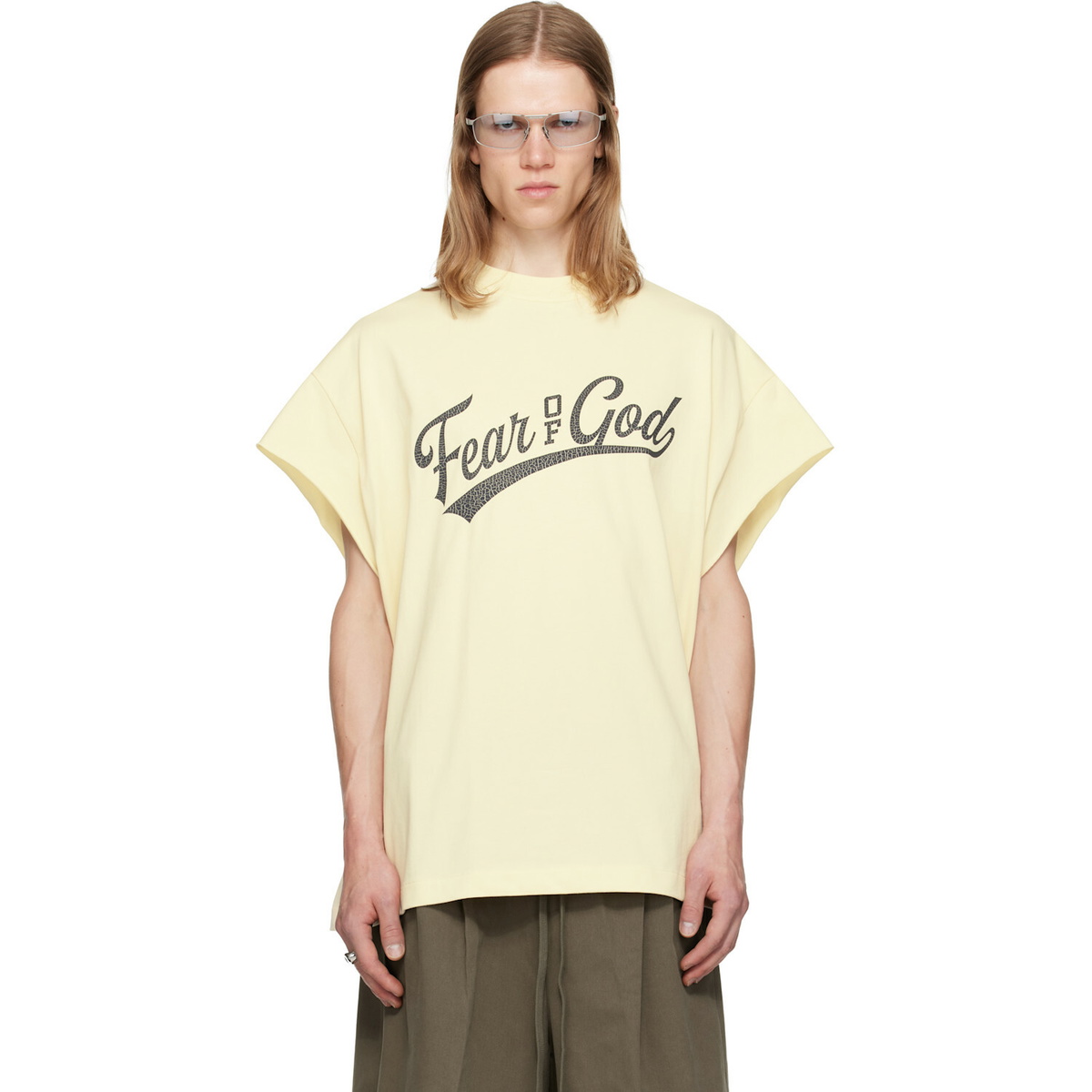 Fear of God ESSENTIALS Off-White Cut Off 90's T-shirt