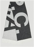 Logo Jacquard Scarf in Grey