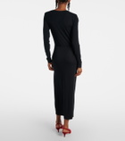 Marant Etoile Jelina gathered jersey maxi dress