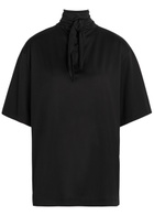 Lemaire Foulard-neck Cotton T-shirt Black