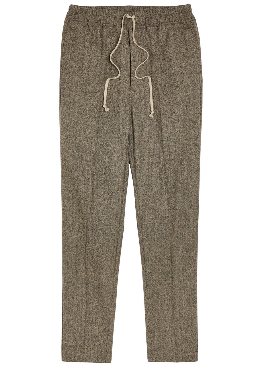 Rick Owens Slim-leg Wool Sweatpants Black