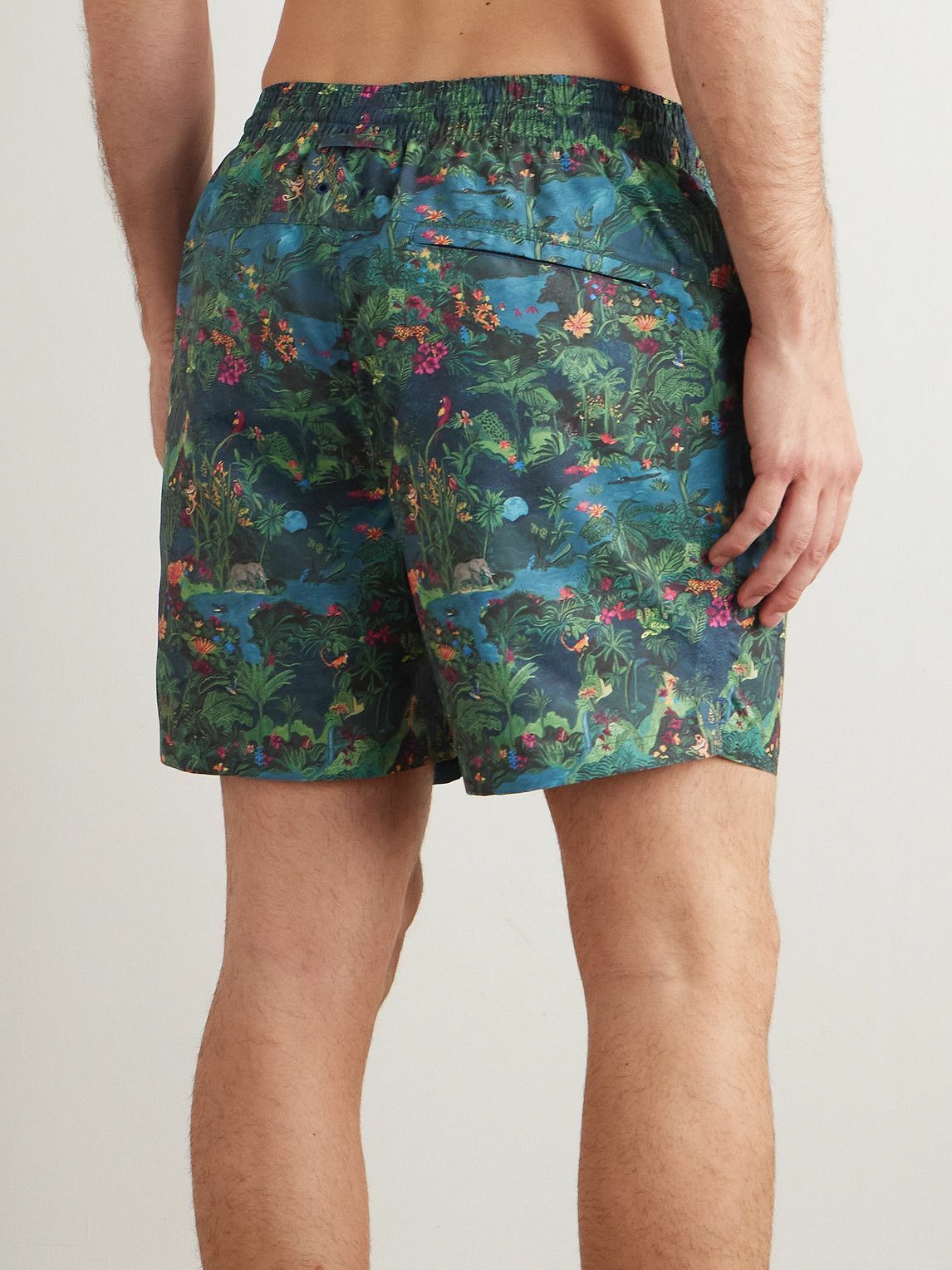 Derek Rose - Maui Straight-Leg Mid-Length Printed Swim Shorts - Blue