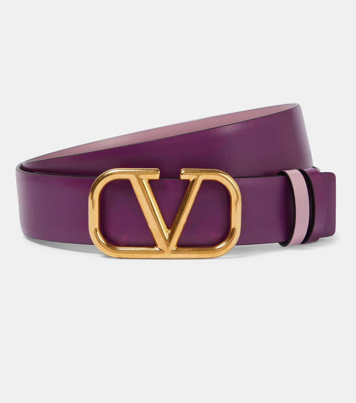 violet reversible valentino garavani belt Valentino Garavani VLogo reversible leather belt Valentino  main image 2