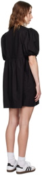 GANNI Black Tie String Minidress