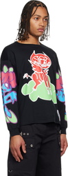 Chopova Lowena Black Cloud Oversized Jersey T-shirt