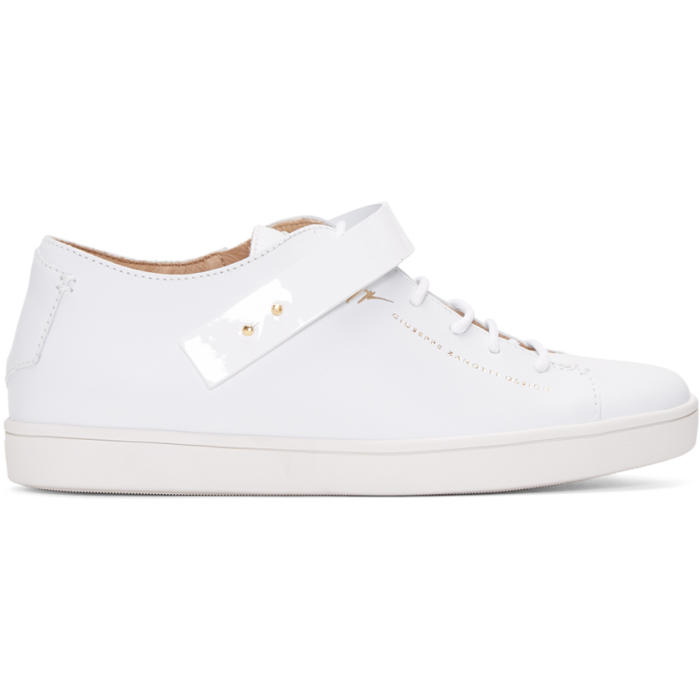 Photo: Giuseppe Zanotti White Leather Strap Sneakers