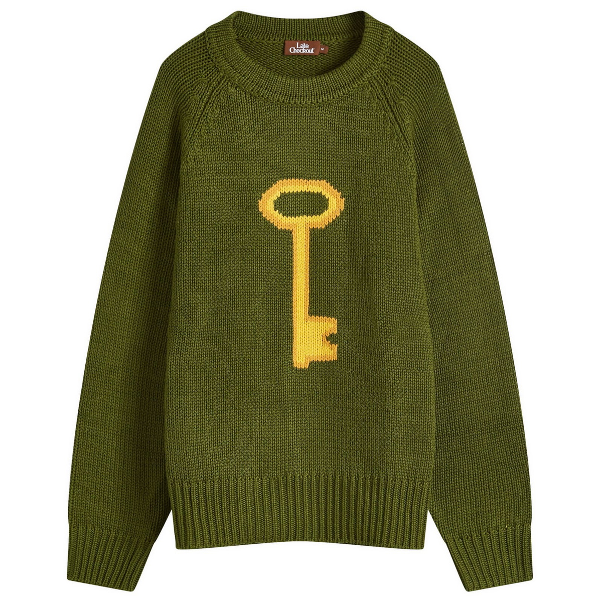 Late Checkout Men's Key Crew Knit in Green