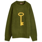 Late Checkout Men's Key Crew Knit in Green