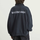 Balenciaga Men's Logo Polo Shirt in Faded Black/White