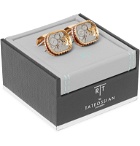 TATEOSSIAN - Gear Rose Gold-Plated And Enamel Cufflinks - Rose gold