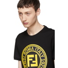 Fendi Black Roma Logo T-Shirt