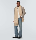 Miu Miu Logo mohair and wool-blend scarf