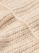 Brunello Cucinelli - Brushed Ribbed-Knit Beanie - Neutrals