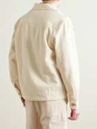 MILES LEON - Garden Slub Cotton-Canvas Shirt Jacket - Neutrals