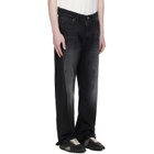 MM6 Maison Margiela Black Straight-Leg Jeans