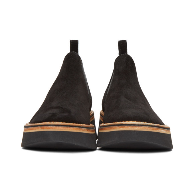 Flamingos Black Suede Alambra Platform Boots