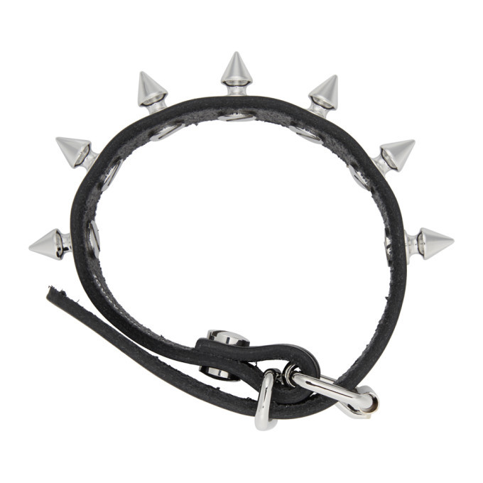 Junya Watanabe Black Leather Stud Bracelet Junya Watanabe
