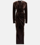 Alexandre Vauthier - Ruched velvet maxi dress