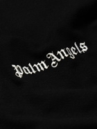 Palm Angels - Logo-Embroidered Cotton-Piqué Polo Shirt - Black