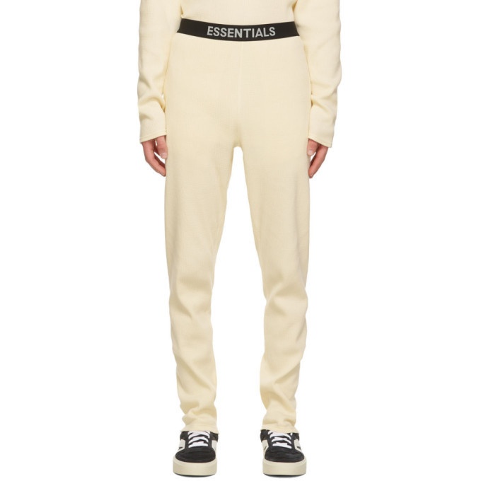 Photo: Essentials Off-White Thermal Lounge Pants