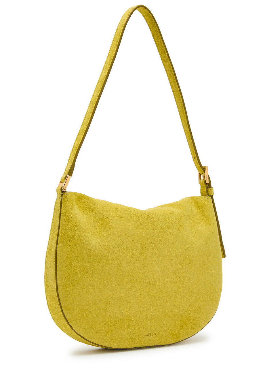 Savette Tondo Small Suede Shoulder bag - Yellow - One Size