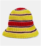 Stella McCartney - Logo cotton crochet bucket hat
