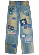 Nahmias Moto Patch Embroidered Denim